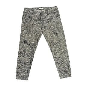 Tribal Print Pants High Waisted Zip Pocket Work Casual